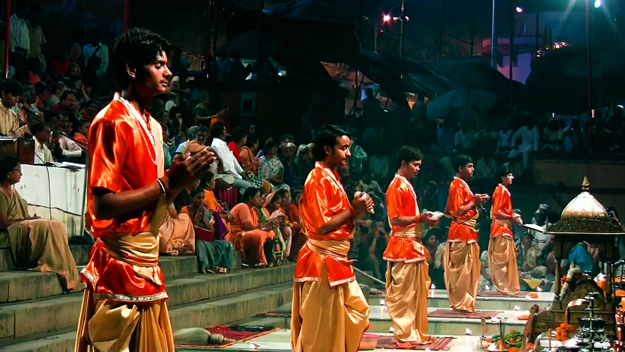The evening Ganga Aarti, Varanasi — a still from Things Will Change